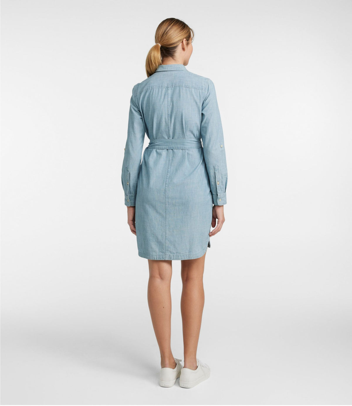 L.L.Bean Women's Signature Camp Shirt Dress, Button-Front