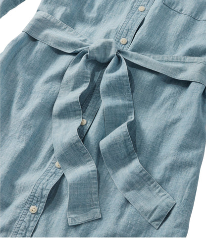 L.L.Bean Women's Signature Camp Shirt Dress, Button-Front