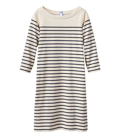 L.L.Bean Women's Heritage Mariner Dress, Stripe Sailcloth/Classic Navy