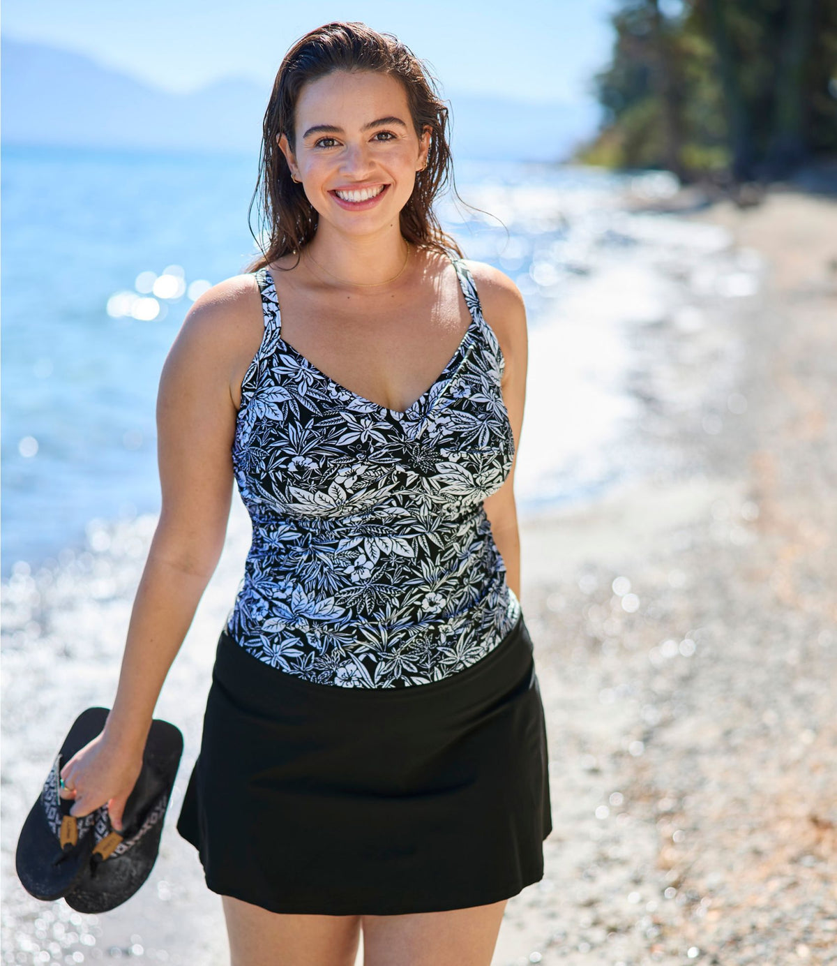 L.L.Bean Women's Shaping Swimwear, Swim Skirt Cobalt