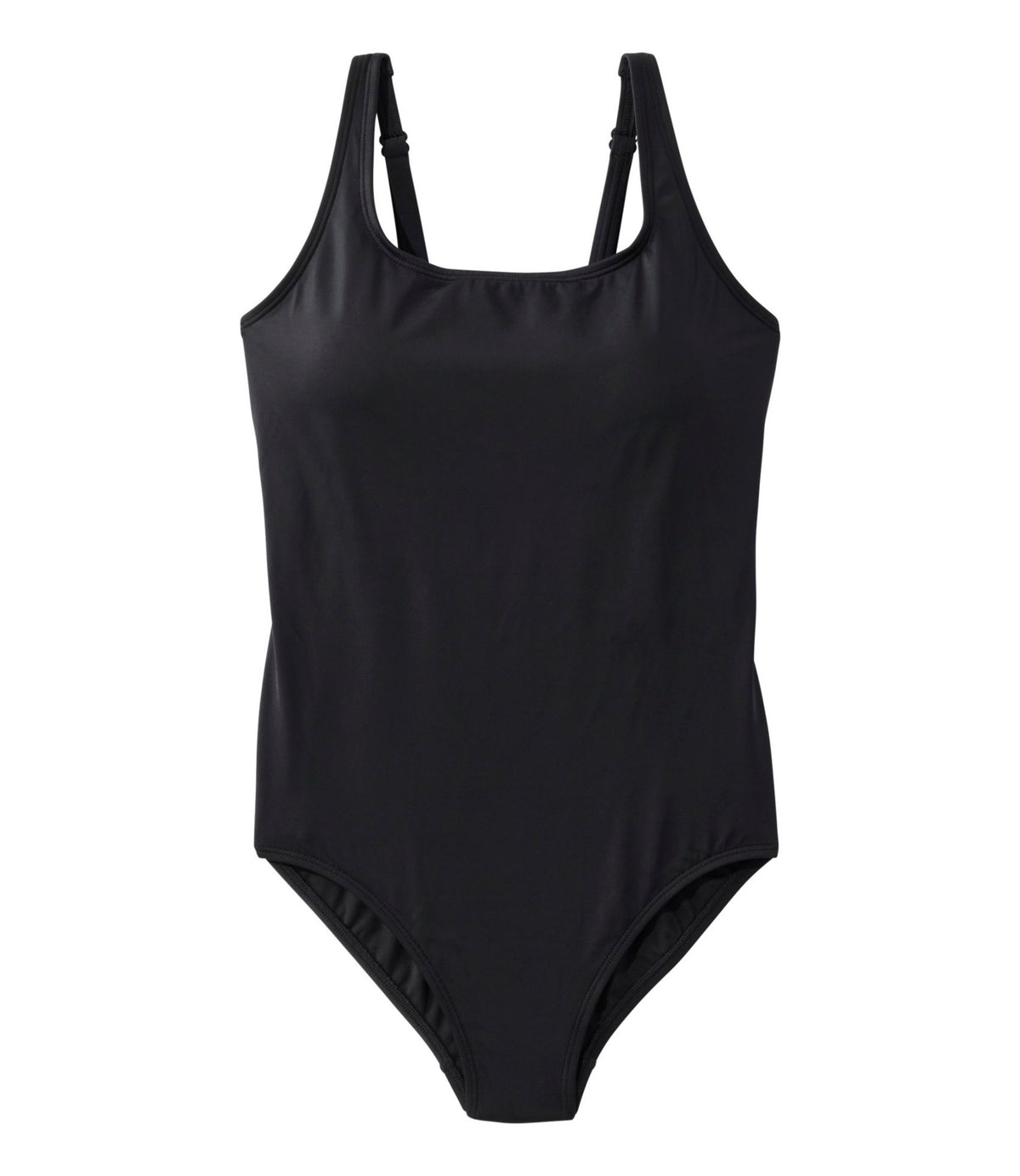 L.L.Bean Women's L.L.Bean Coastal Essential Swimwear, Scoop Tanksuit Black