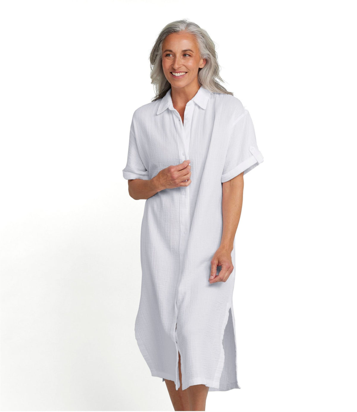 L.L.Bean Women's Cloud Gauze Midi Dress