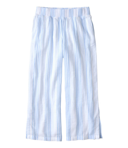 L.L.Bean Women's Cloud Gauze Wide-Leg Pants, Stripe