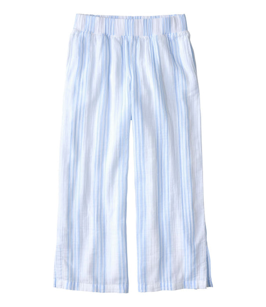 L.L.Bean Women's Cloud Gauze Wide-Leg Pants, Stripe