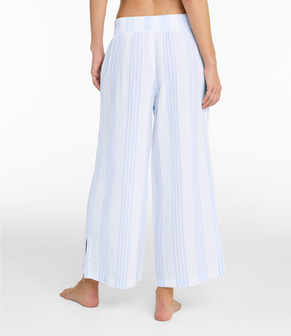 L.L.Bean Women's Cloud Gauze Wide-Leg Pants, Stripe