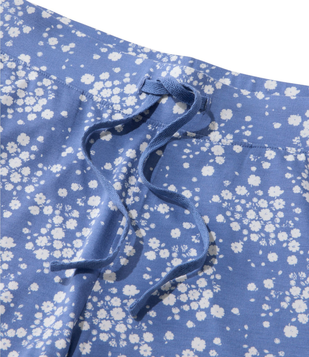 L.L.Bean Women's Super-Soft Shrink-Free Pajama Set, Button-Front Deep Lake Floral