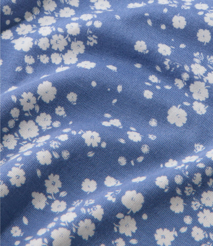 L.L.Bean Women's Super-Soft Shrink-Free Pajama Set, Button-Front Deep Lake Floral