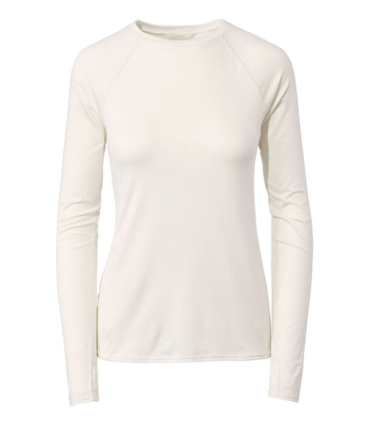 L.L.Bean Women's L.L.Bean Simple Soft Base Layer, Crew Sea Salt