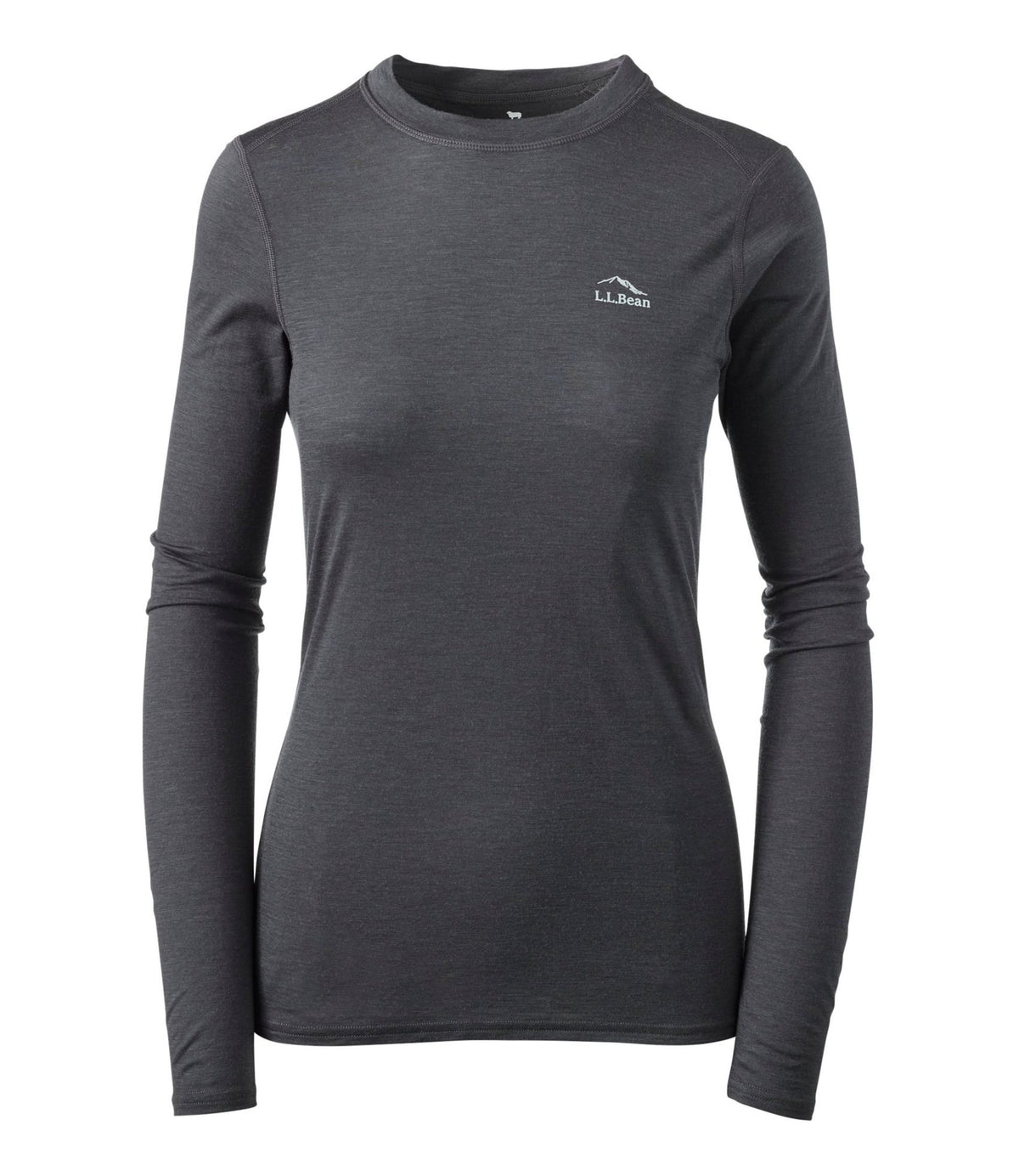 L.L.Bean Women's Cresta Ultralight 150 Crew Top Alloy Gray