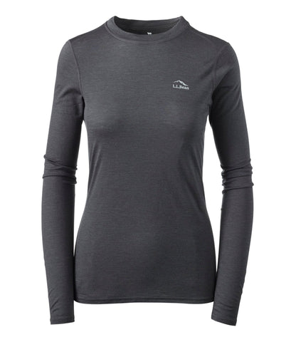 L.L.Bean Women's Cresta Ultralight 150 Crew Top Alloy Gray