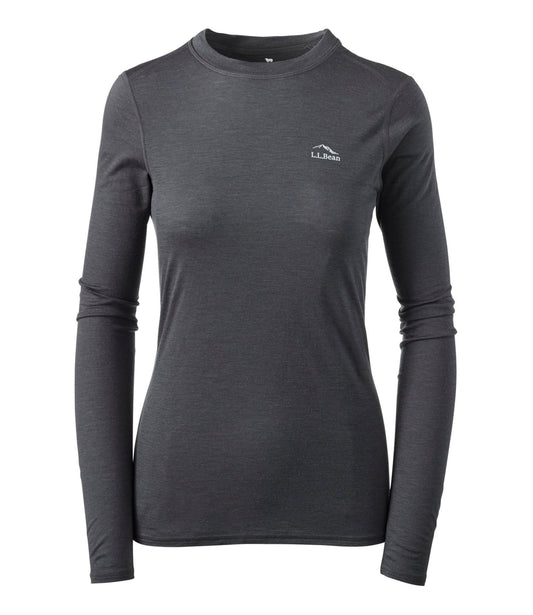L.L.Bean Women's Cresta Ultralight 150 Crew Top Alloy Gray