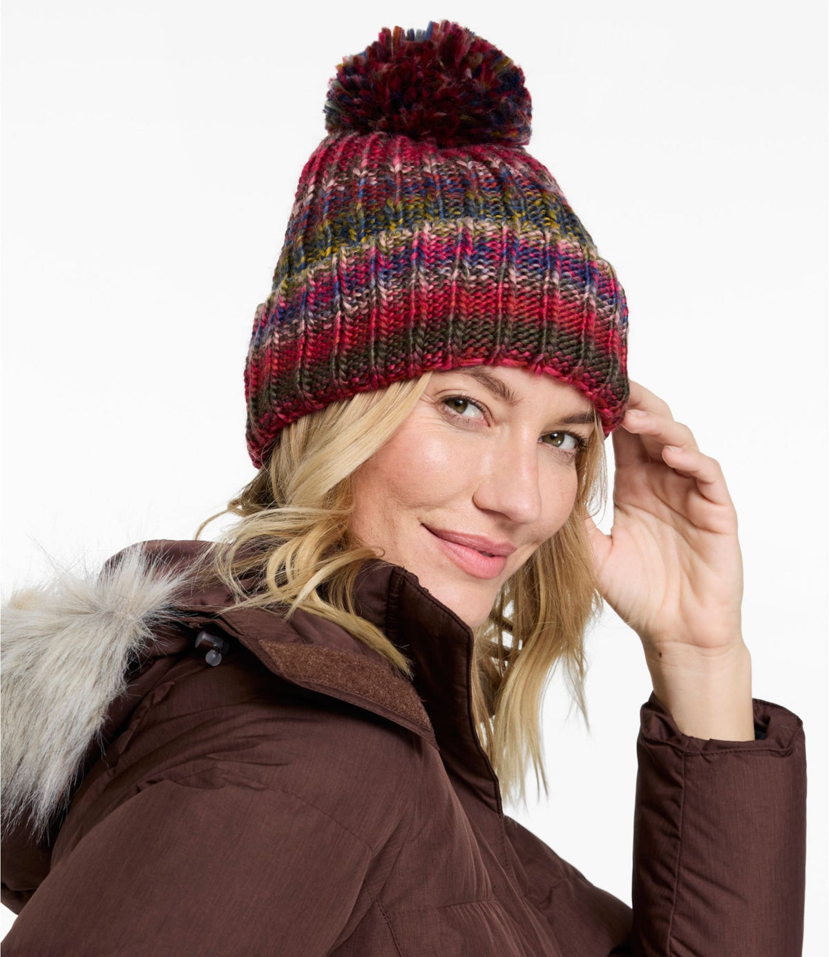 L.L.Bean Women's Pistil Birdie Pom Hat Berry