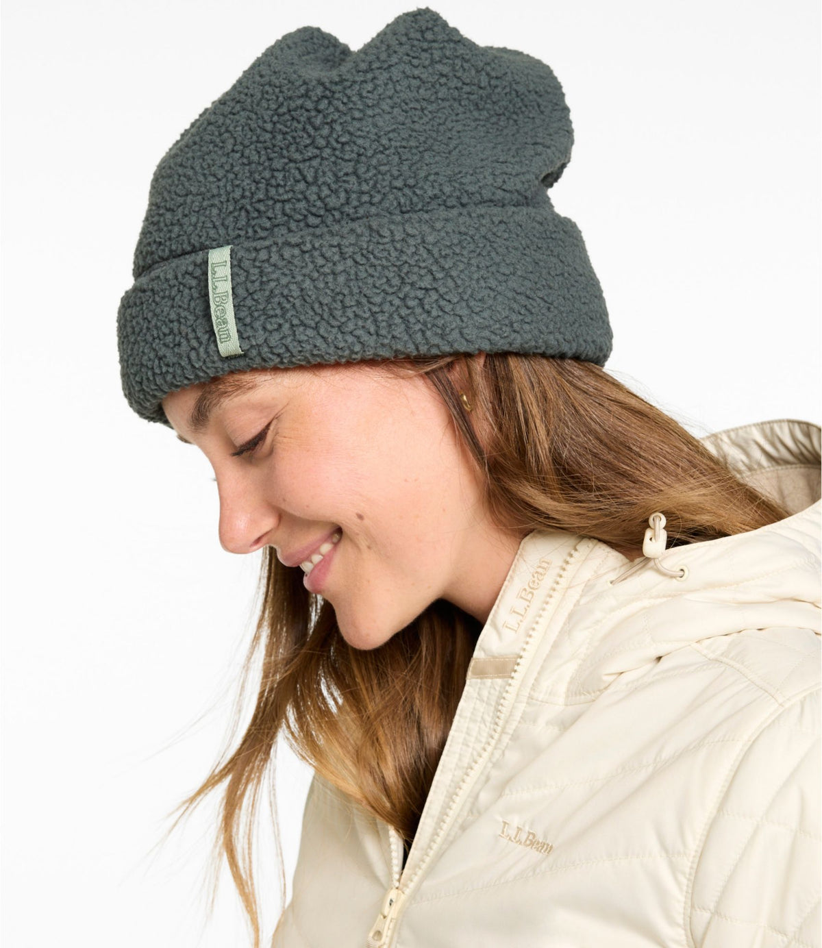 L.L.Bean Adults' L.L.Bean Sherpa Fleece Beanie Bone