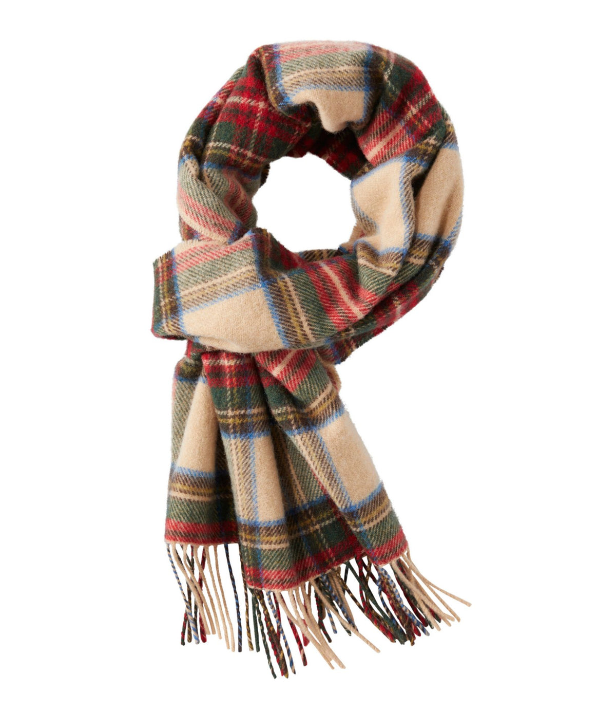 L.L.Bean Adults' Irish Lambswool Scarf Antique Dress Stewart
