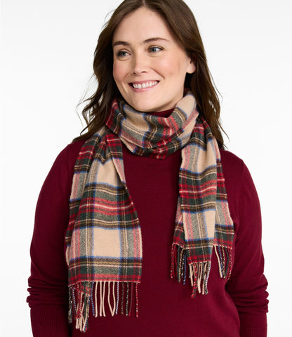 L.L.Bean Adults' Irish Lambswool Scarf Antique Dress Stewart