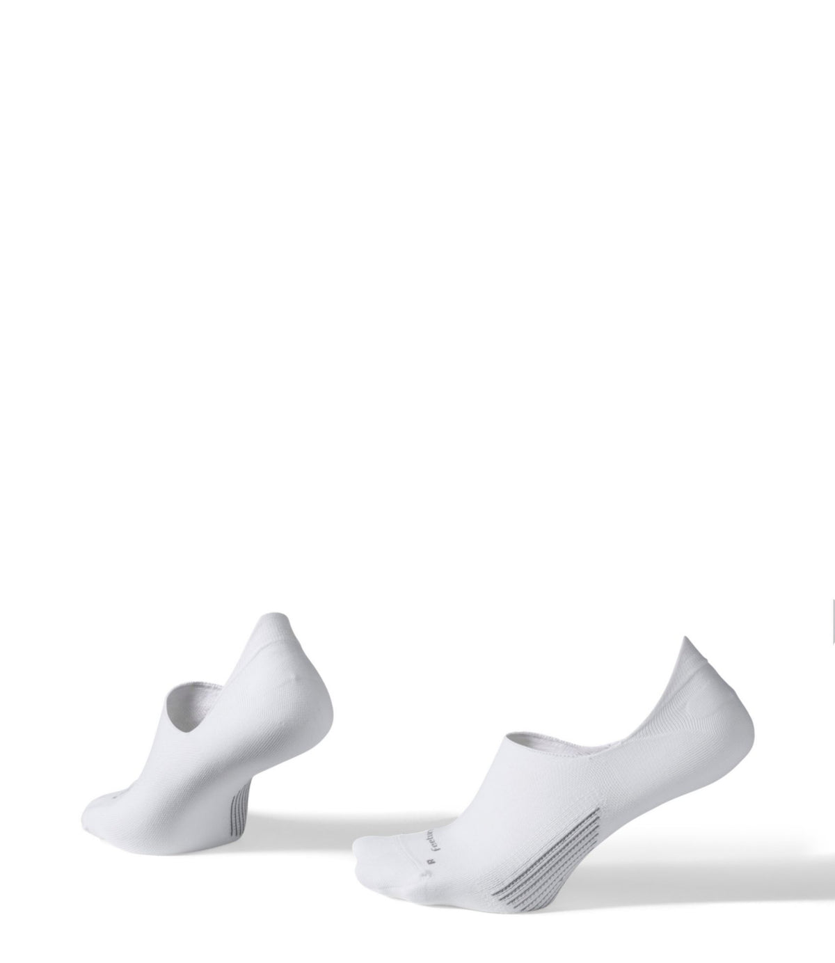 L.L.Bean Adults' Feetures Invisible Ultra Light Cushion Socks White