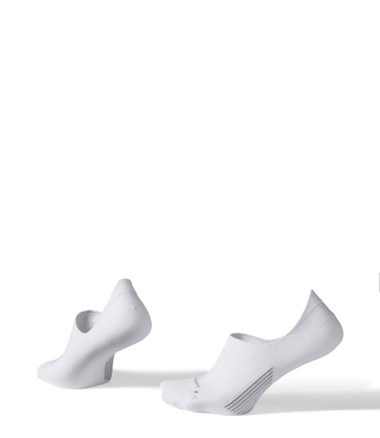 L.L.Bean Adults' Feetures Invisible Ultra Light Cushion Socks White