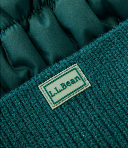 L.L.Bean Women's Puffer Pom Hat Dark Black
