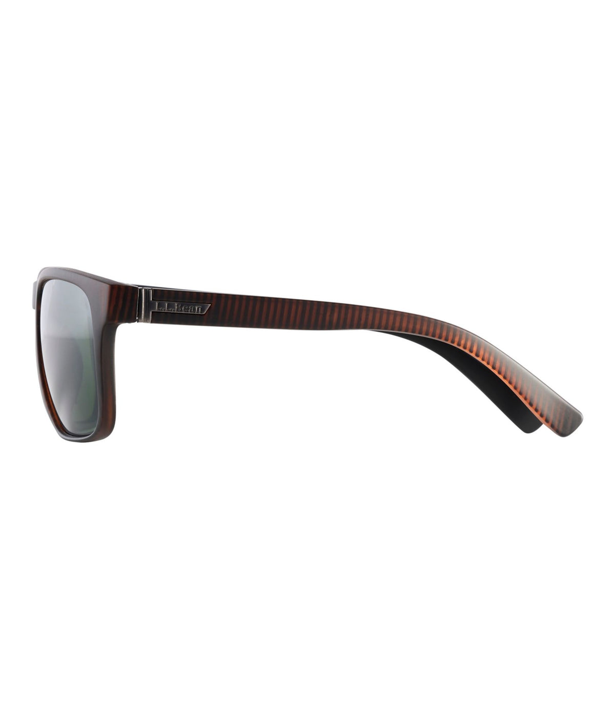 L.L.Bean Adults' L.L.Bean West End Polarized Sunglasses Matte Driftwood Brown/Gray Silver Flash