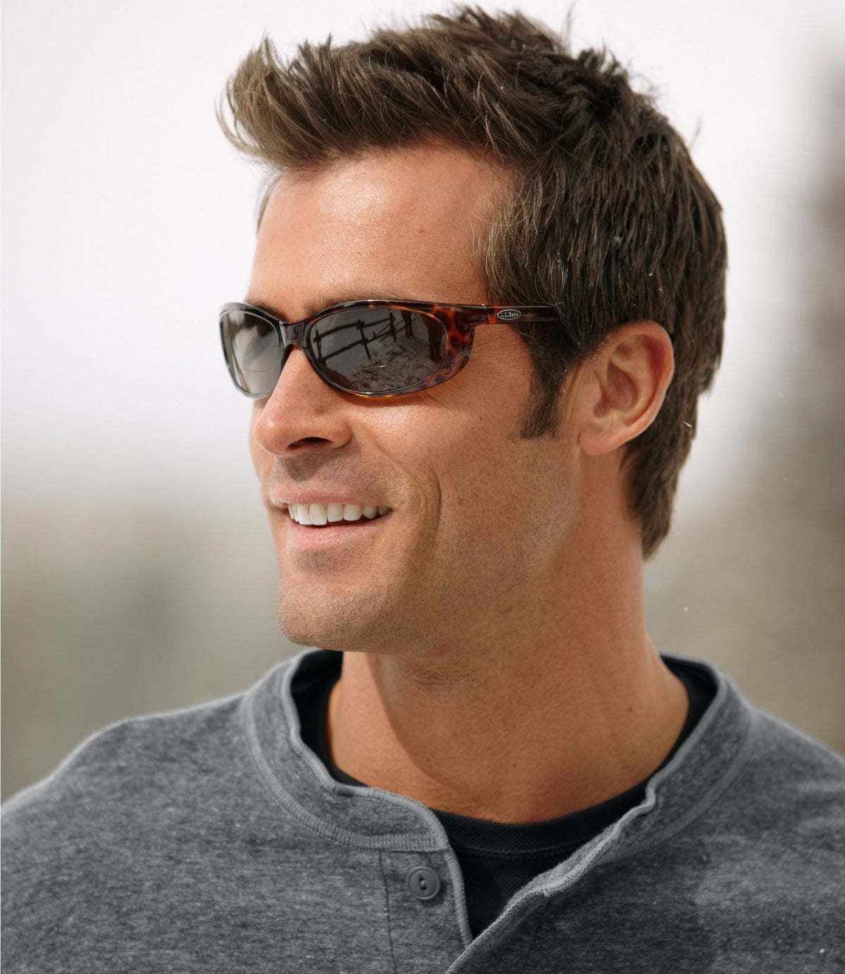 L.L.Bean Polarized Performance Bifocals, Large Tortoise/Amber