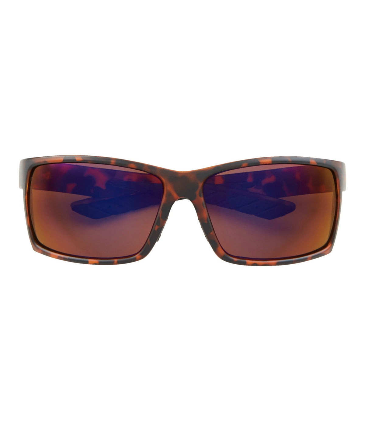 L.L.Bean Adults' L.L.Bean Overland Polarized Sunglasses Matte Dark Demi/Brown With Blue Mirror
