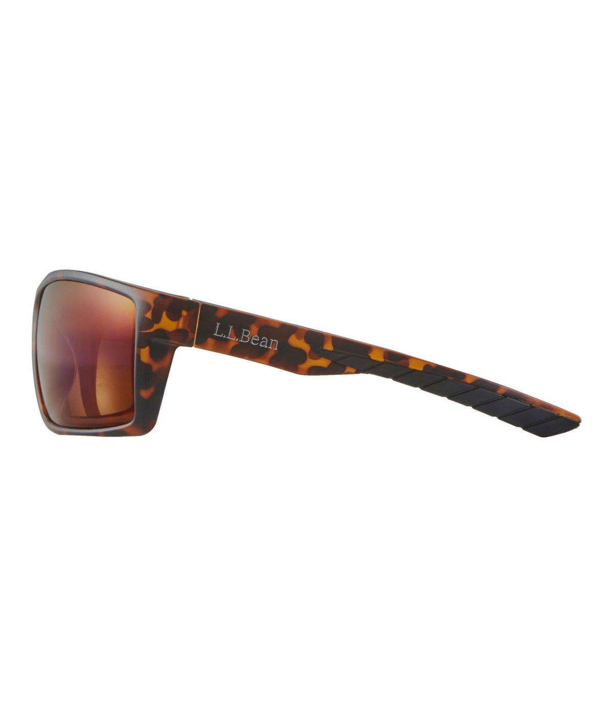 L.L.Bean Adults' L.L.Bean Overland Polarized Sunglasses Matte Dark Demi/Brown With Blue Mirror