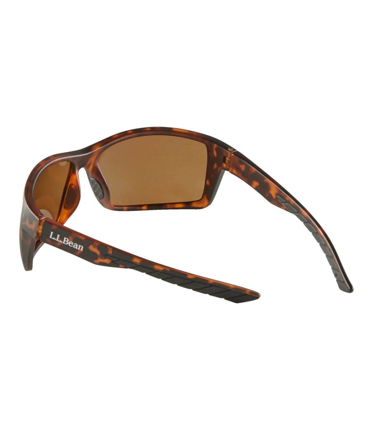 L.L.Bean Adults' L.L.Bean Overland Polarized Sunglasses Matte Dark Demi/Brown With Blue Mirror