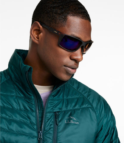 L.L.Bean Adults' L.L.Bean Overland Polarized Sunglasses Matte Dark Demi/Brown With Blue Mirror