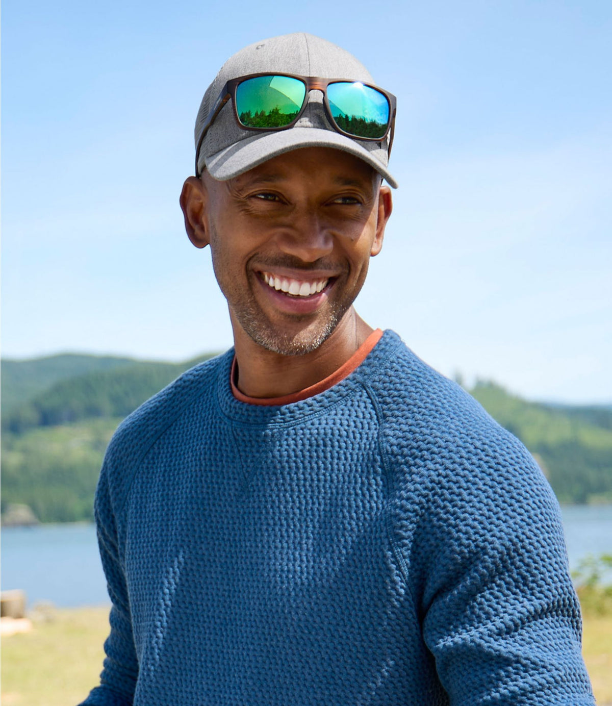 L.L.Bean Adults' L.L.Bean Harborside With Hydroglare Polarized Sunglasses Matte Driftwood Brown/Smoke With Green Mirror