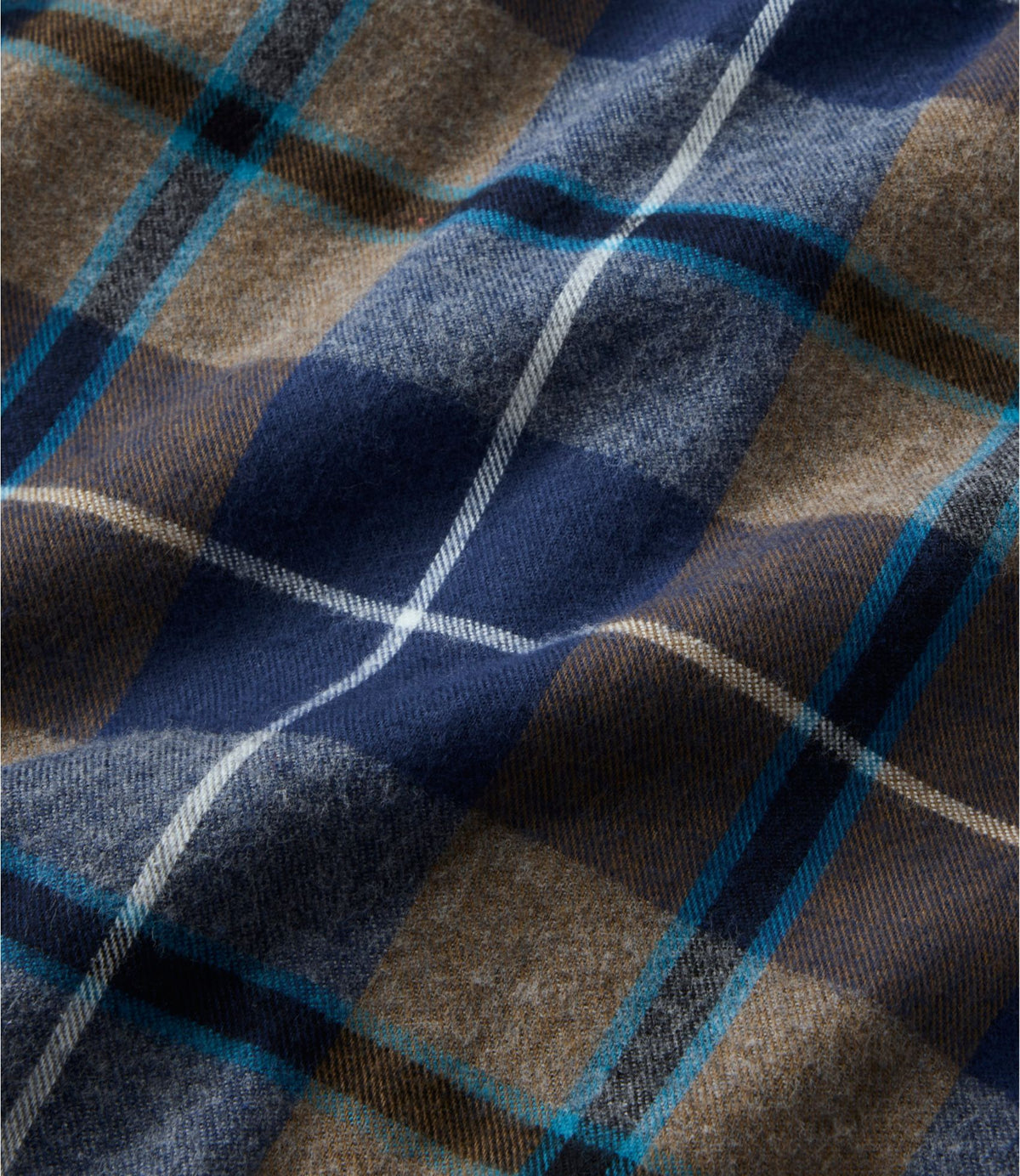 L.L.Bean Men's Scotch Plaid Flannel Shirt, Slightly Fitted Untucked Fit Bean of Freeport Green
