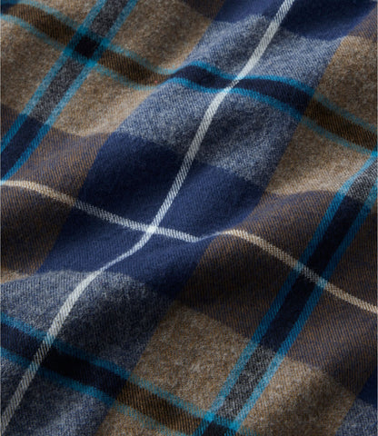 L.L.Bean Men's Scotch Plaid Flannel Shirt, Slightly Fitted Untucked Fit Bean of Freeport Green