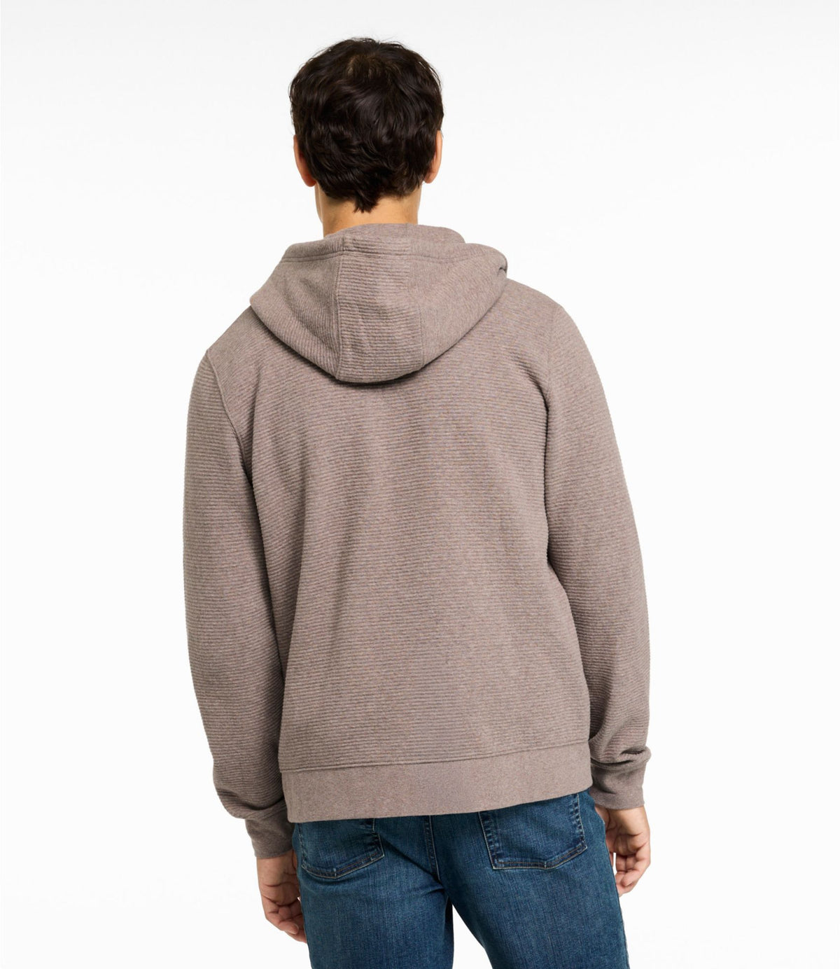 L.L.Bean Men's Lakewashed Double-Knit Full-Zip Hoodie Classic Navy Heather
