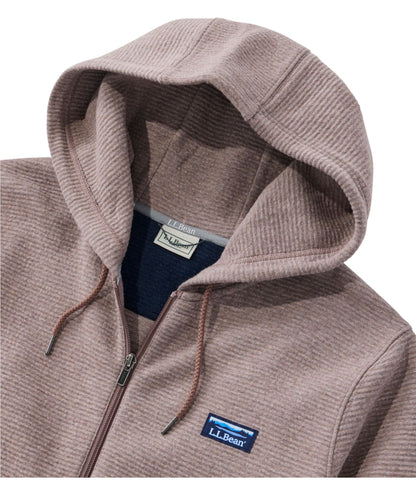 L.L.Bean Men's Lakewashed Double-Knit Full-Zip Hoodie Classic Navy Heather