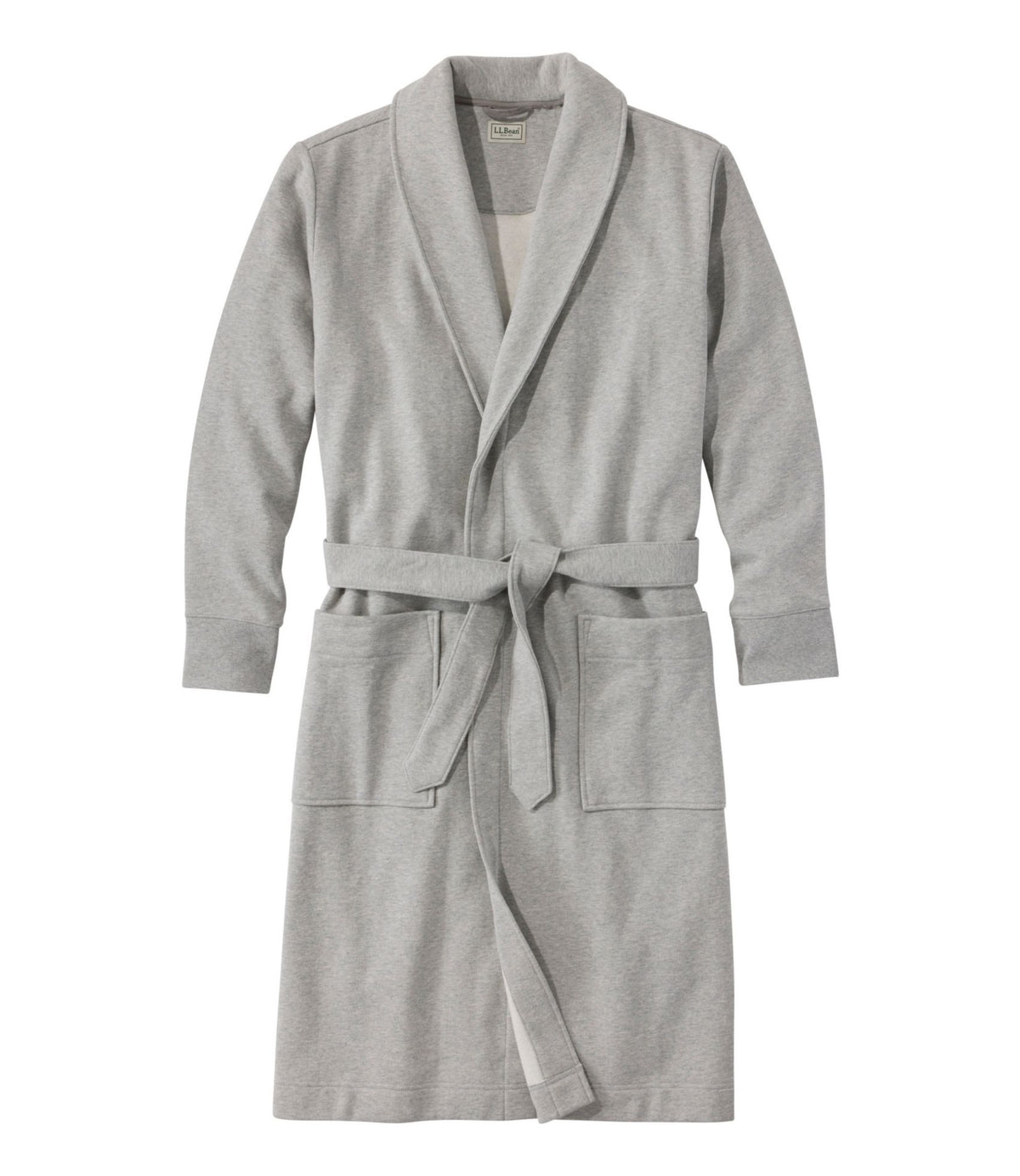 L.L.Bean Men's Mariner Sweatshirt Robe Gray Heather