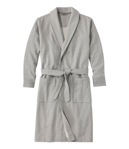 L.L.Bean Men's Mariner Sweatshirt Robe Gray Heather