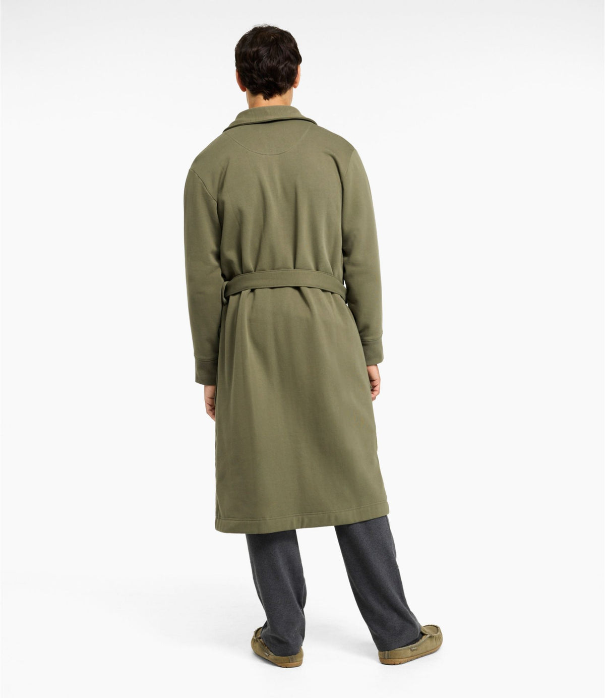 L.L.Bean Men's Mariner Sweatshirt Robe Gray Heather