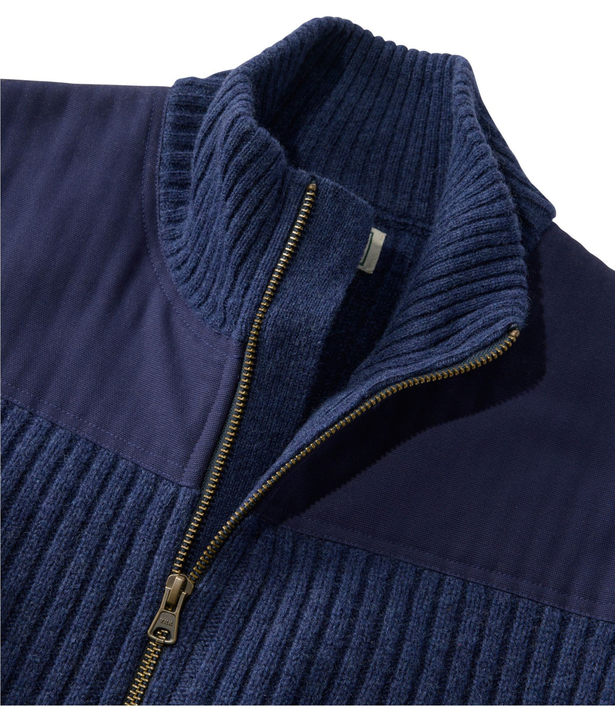 L.L.Bean Men's Commando Vest Sweater Bright Navy Heather