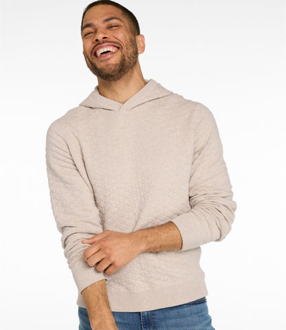 L.L.Bean Men's Quilted Hoodie Sweater Blue Water