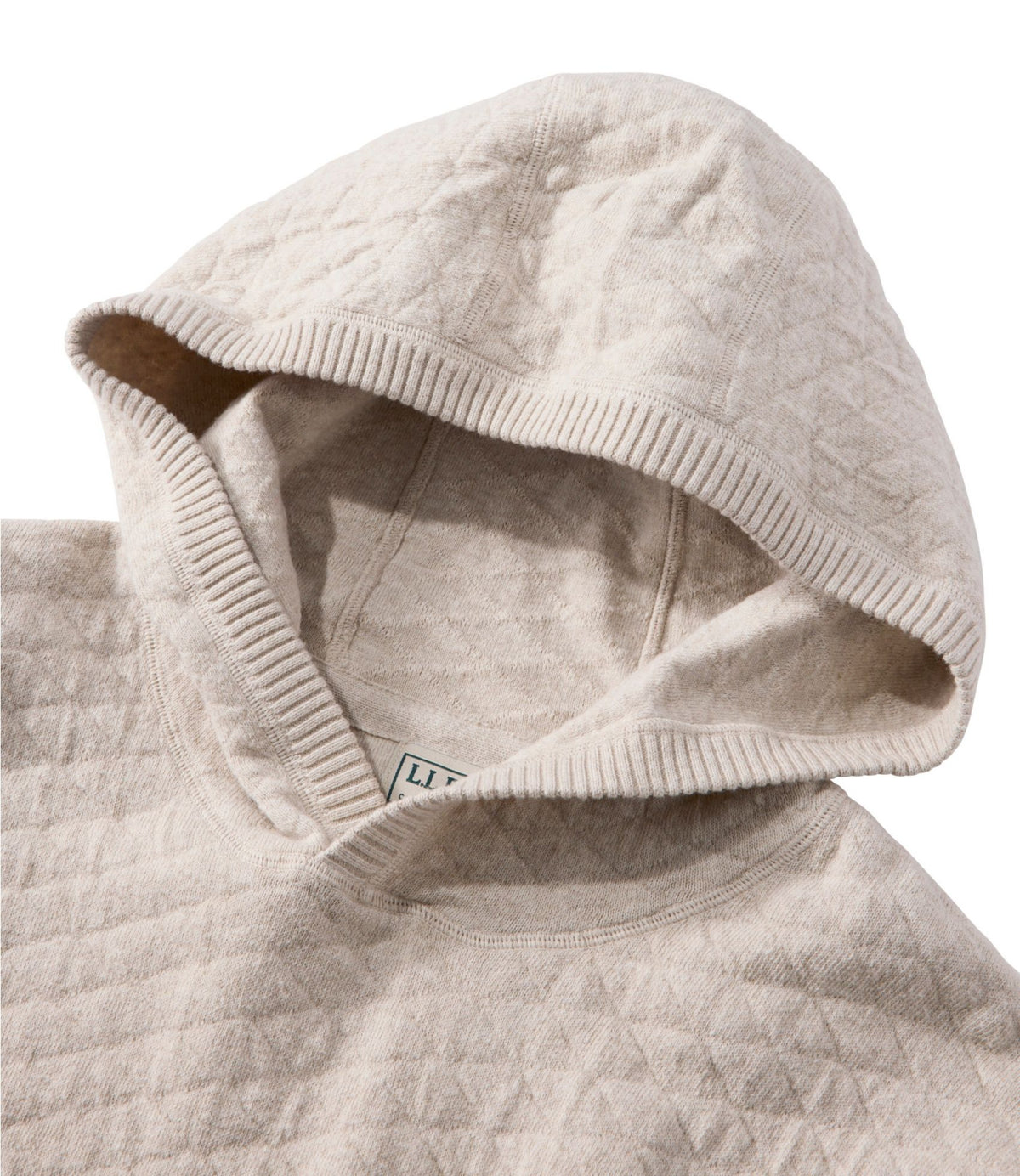 L.L.Bean Men's Quilted Hoodie Sweater Blue Water