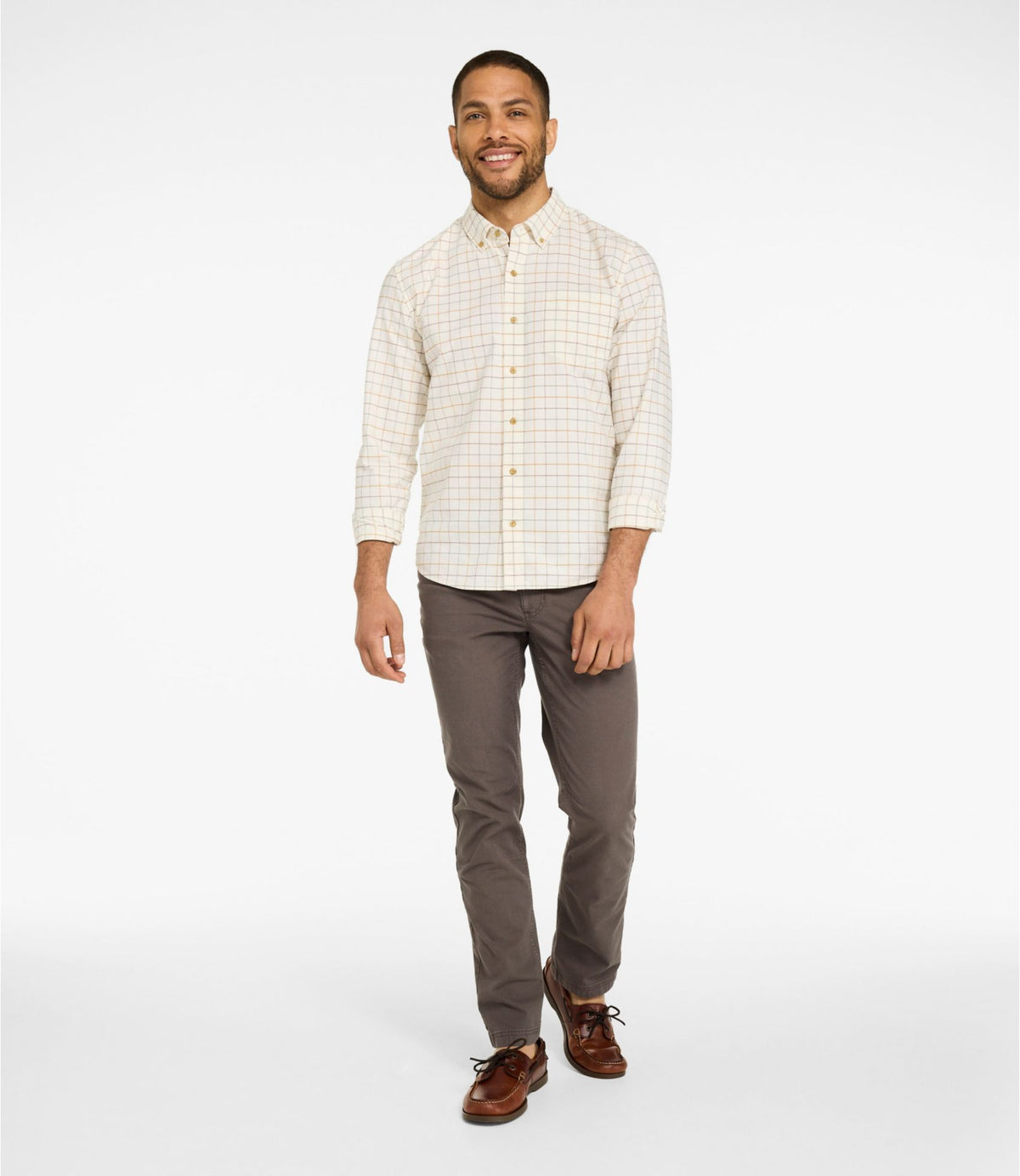 L.L.Bean Men's Sunwashed Ripstop Pants, Five-Pocket, Standard Fit Dark Ash