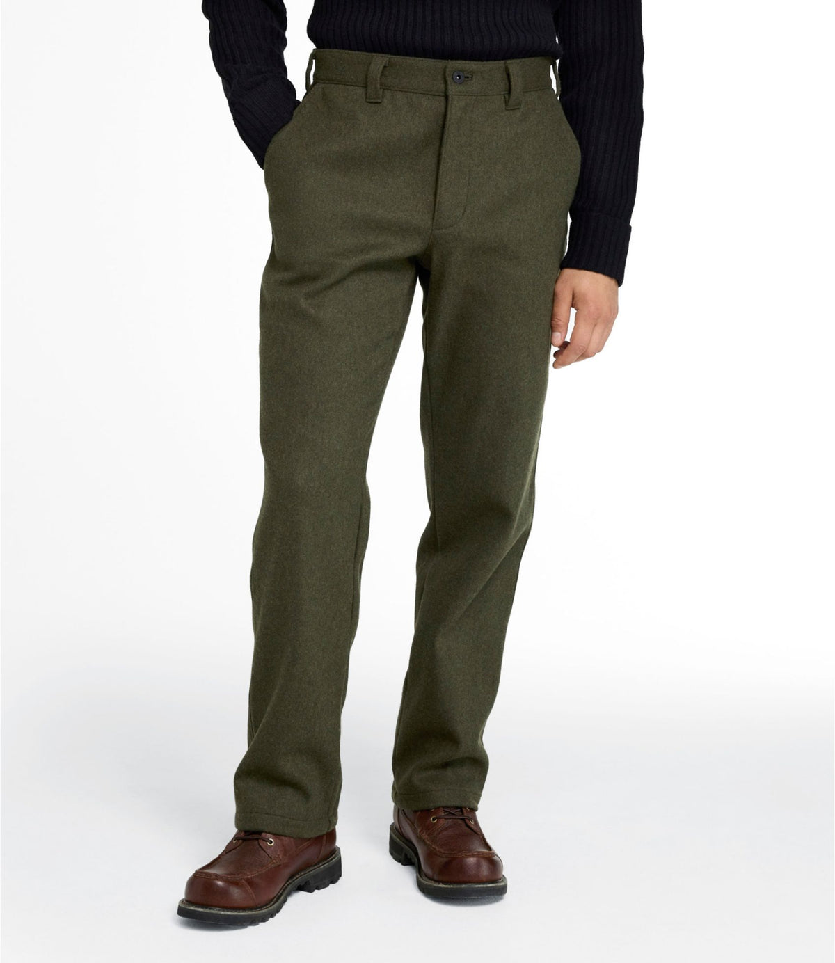 L.L.Bean Men's Maine Guide II Unlined Wool Pants Alloy Gray