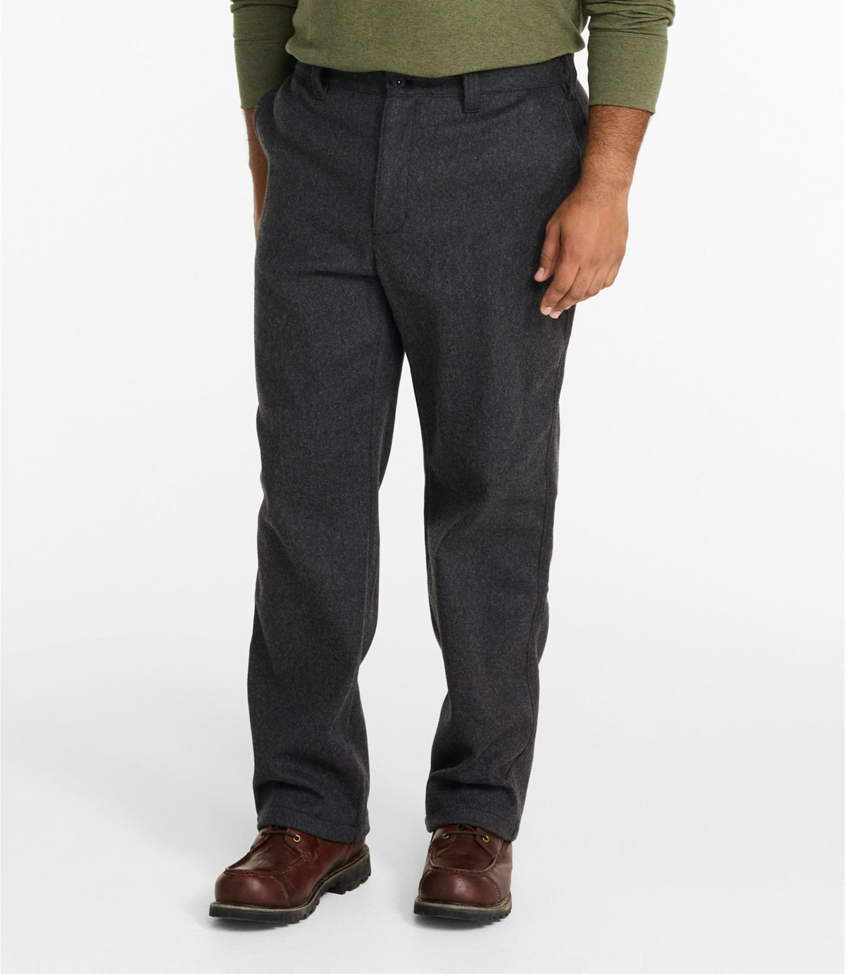 L.L.Bean Men's Maine Guide II Unlined Wool Pants Alloy Gray