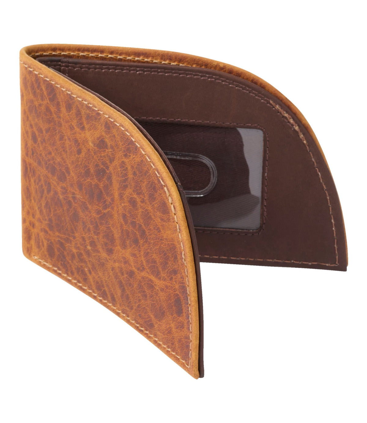L.L.Bean Rogue Classic Front Pocket Wallet, Bison Leather Bourbon