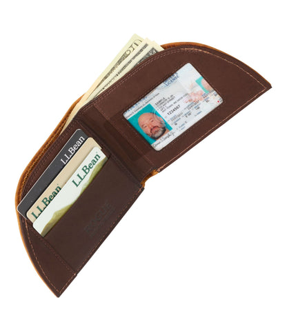 L.L.Bean Rogue Classic Front Pocket Wallet, Bison Leather Bourbon