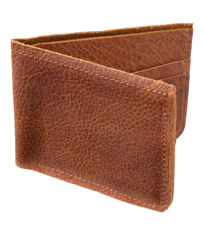 L.L.Bean Rogue Heritage Bison Leather Wallet Brown