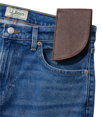 L.L.Bean Rogue Classic Front Pocket Wallet, Cowhide Leather Brown