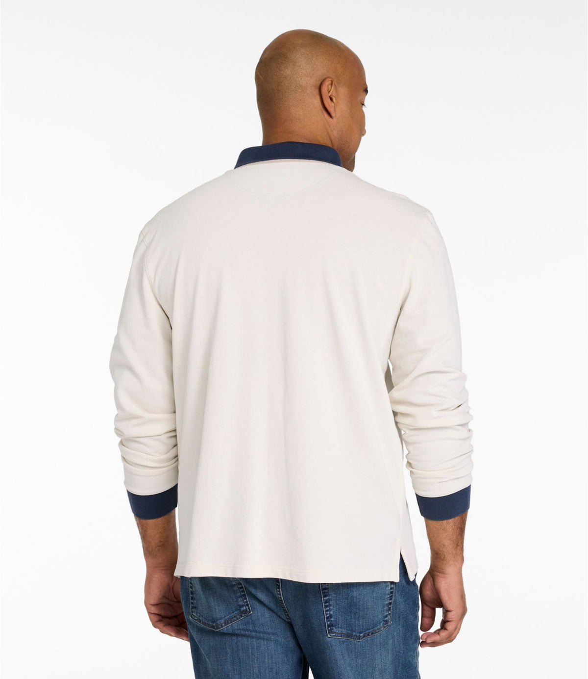 L.L.Bean Men's Casco Bay Rugged Polo, Long-Sleeve Deep Lake