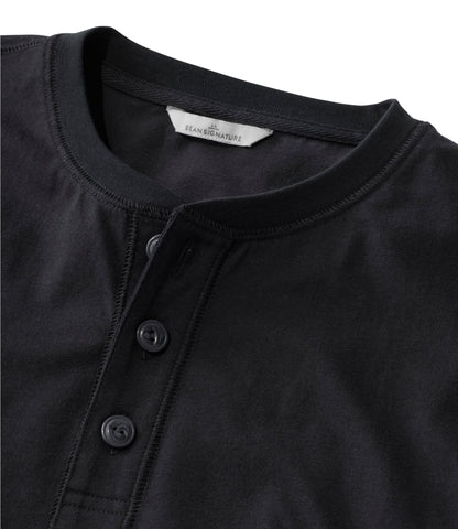 L.L.Bean Men's Signature Northwoods Henley, Long-Sleeve Olive Gray