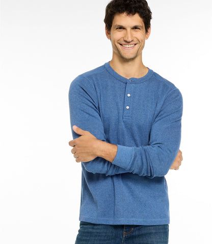 L.L.Bean Men's Bean's Vintage Soft Knit Henley Classic Navy Heather