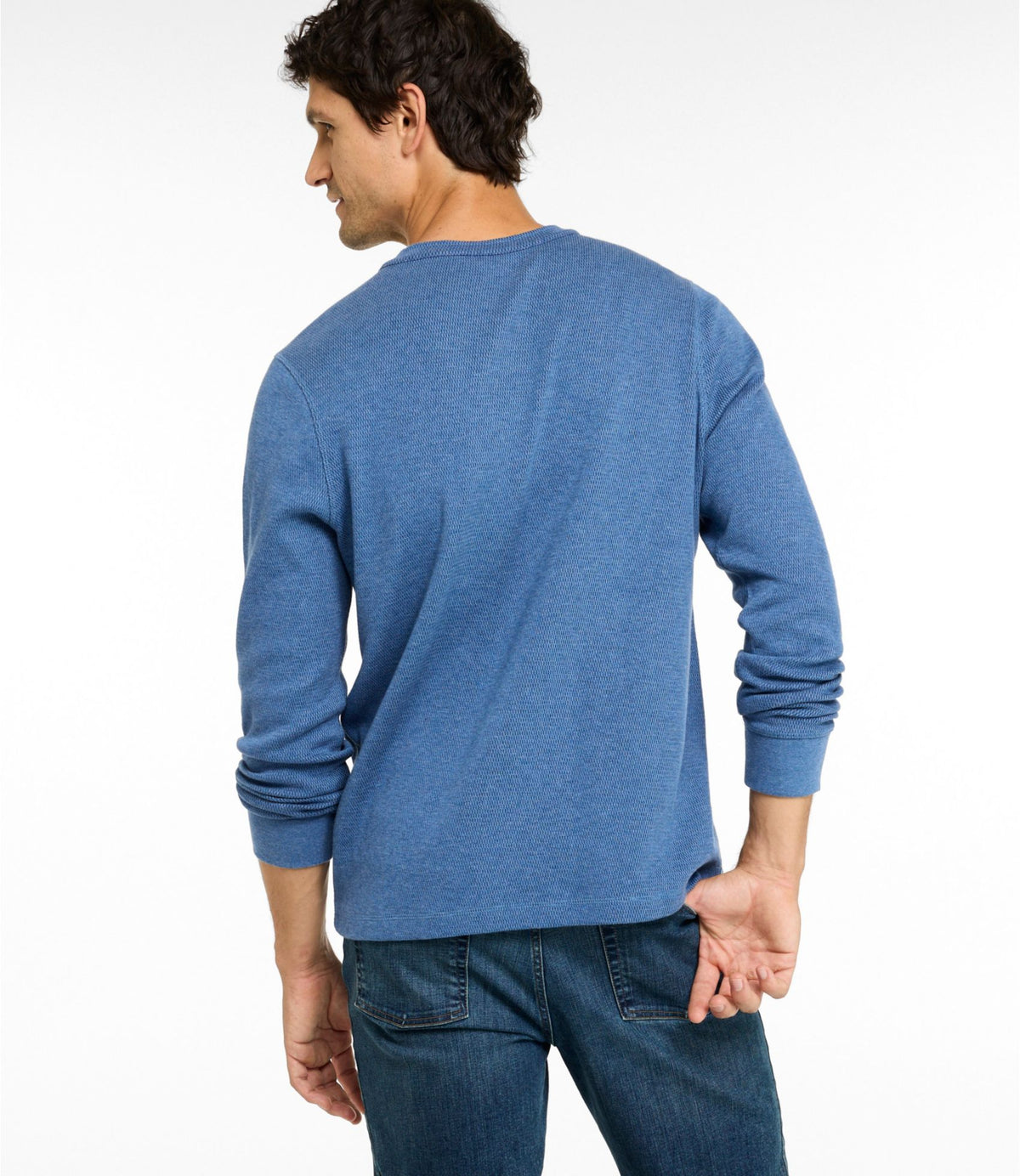 L.L.Bean Men's Bean's Vintage Soft Knit Henley Classic Navy Heather